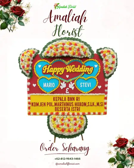 Papan Bunga Pernikahan Bungbungan
